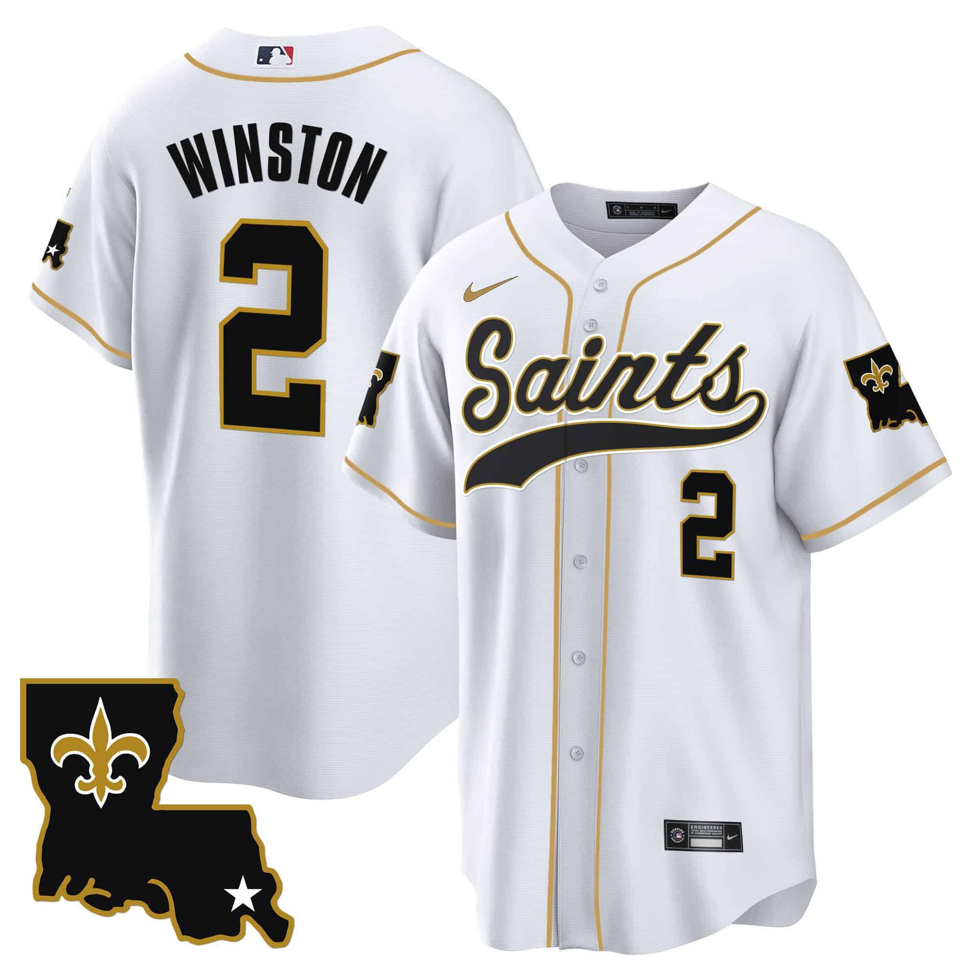 Men New Orleans Saints 2 Winston White 2024 Nike 1987 Legacy Cool Base NFL Jersey